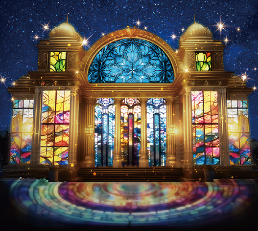 大阪市中央公会堂壁面プロジェクションマッピング 画像